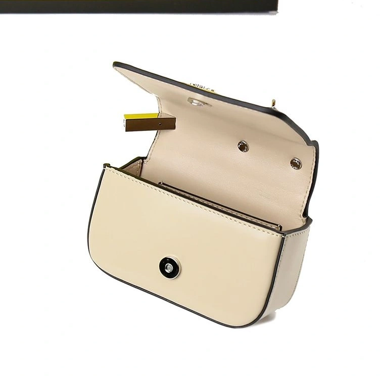 Affordable HOT Fendi Bag Calf Beige In F Leather Nano 0806